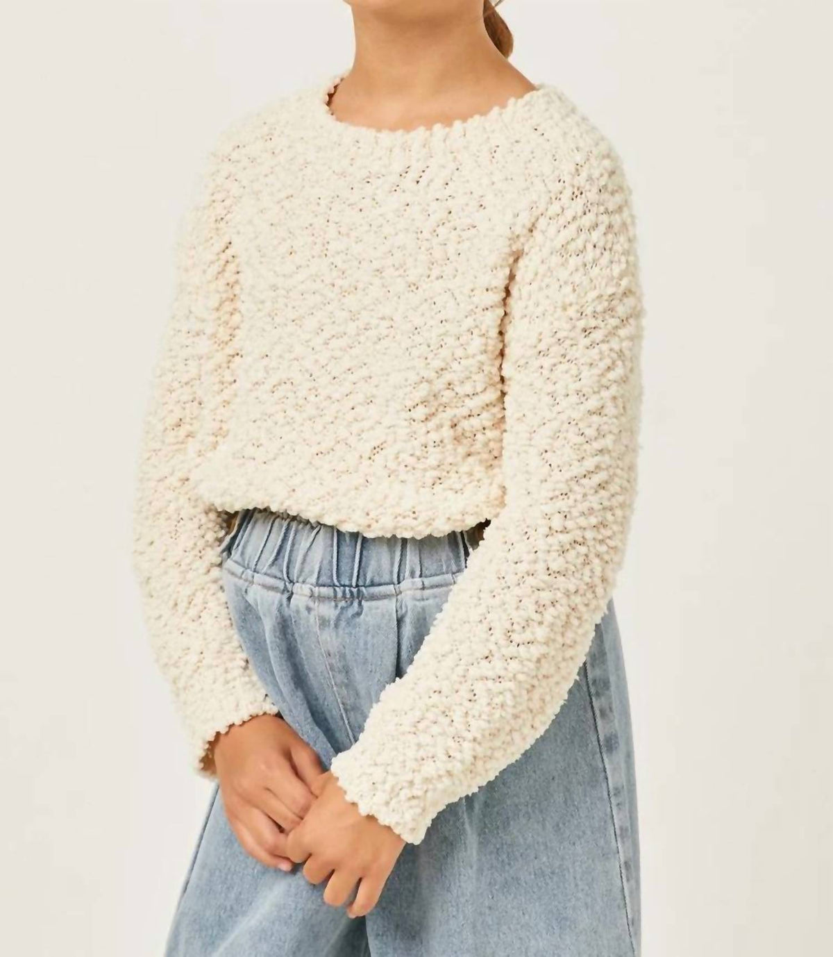 Hayden La - Popcorn Knit Pullover Sweater