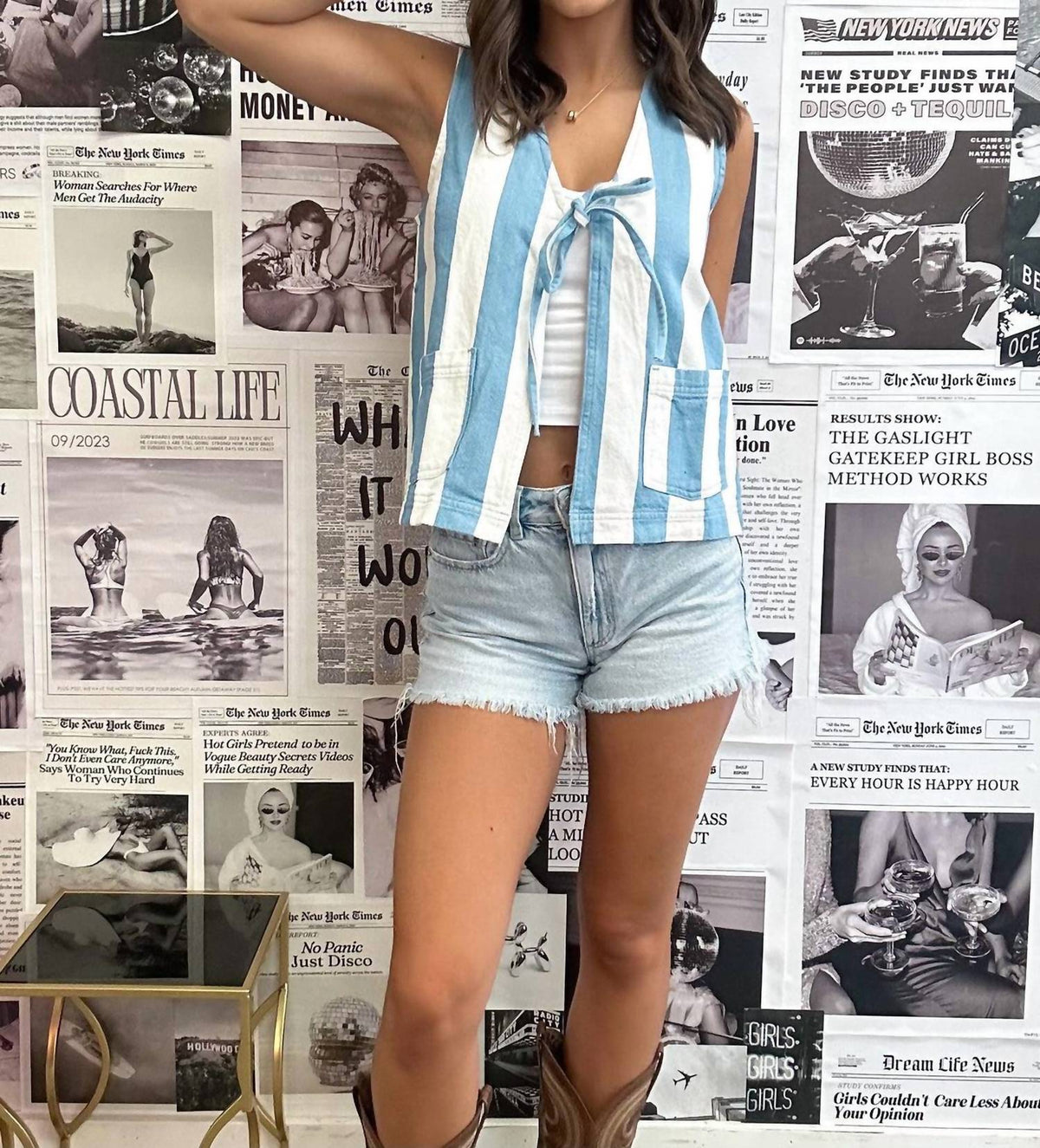 Hayden La - Shoreline Stripe Vest