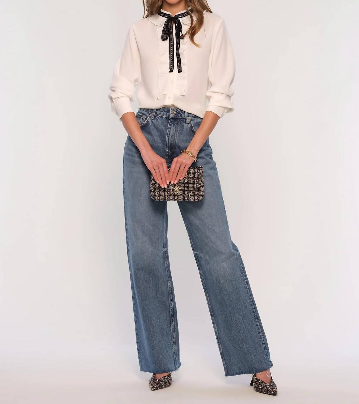 Heartloom - Blair Pleated Front Ruffle Top