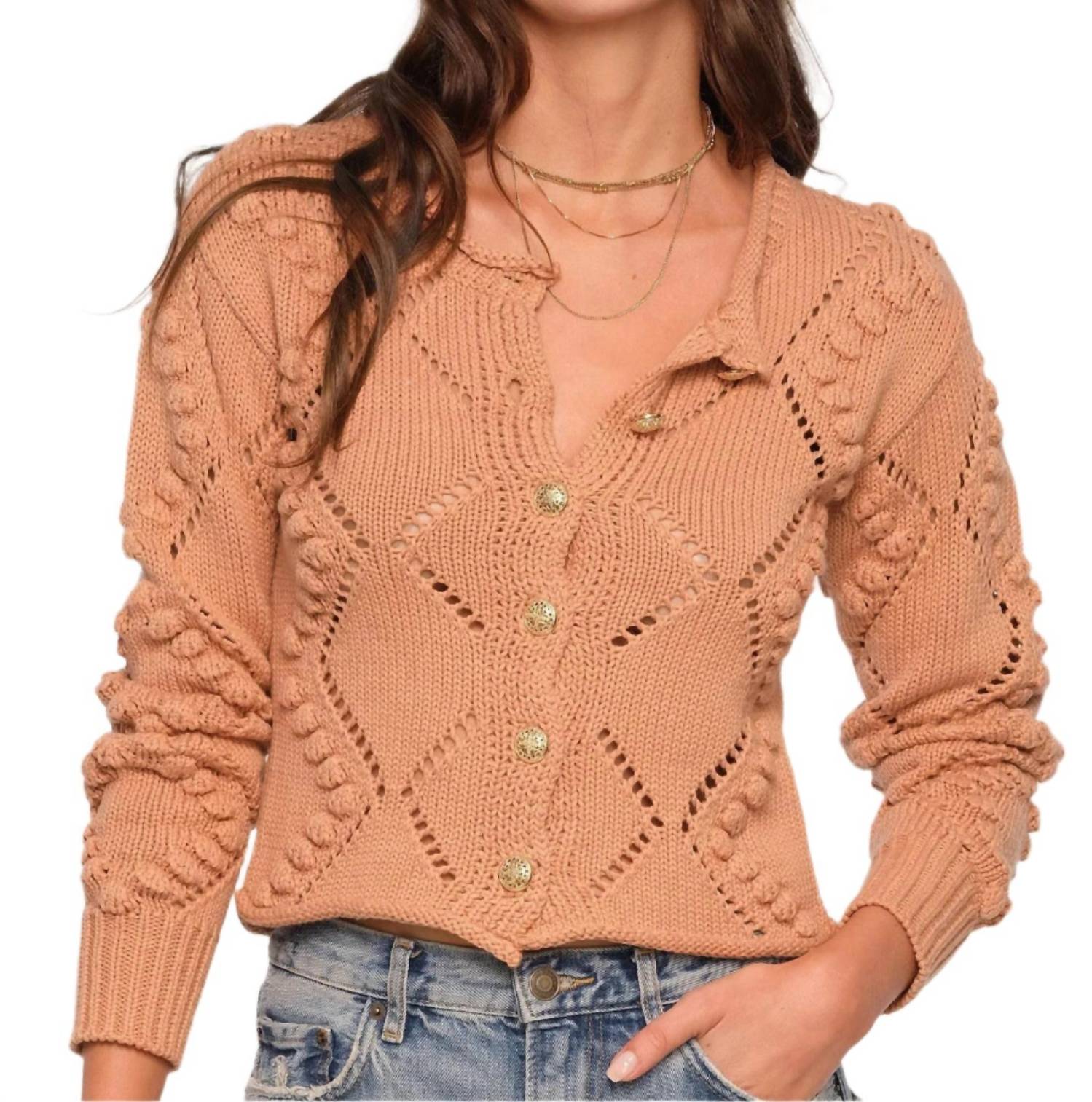 Heartloom - Flynn Cardigan - brown - cardigans - clothing