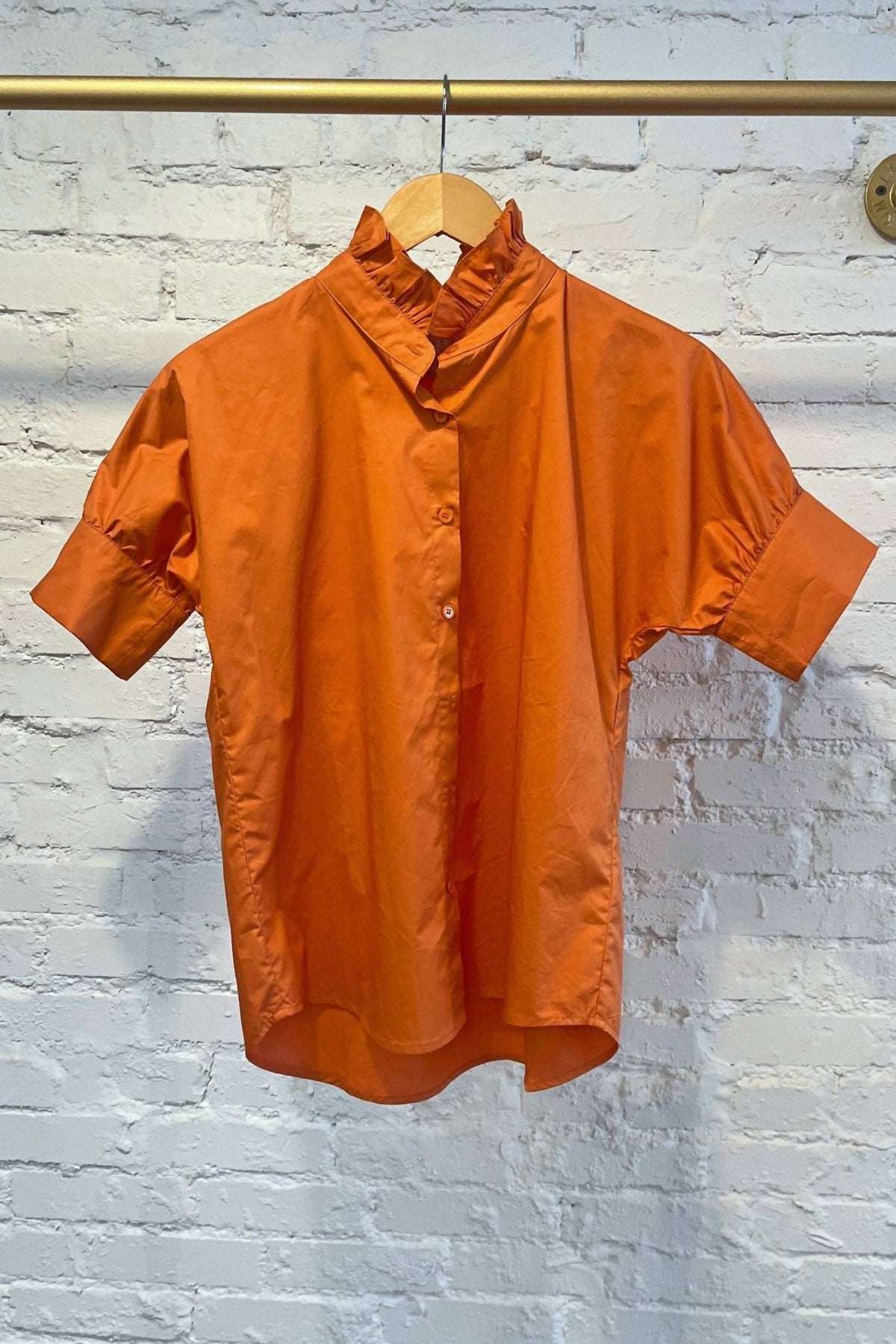 Heidi Houston - Short Sleeve Ruffle Shirt