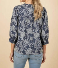 Heimish Usa - Floral Button Top
