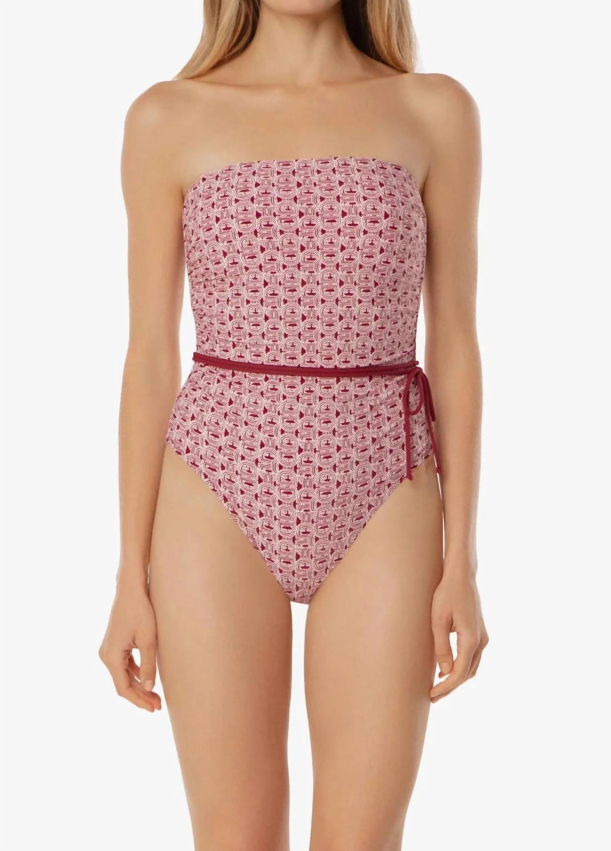 Helen Jon - Belted Bandeau One-piece