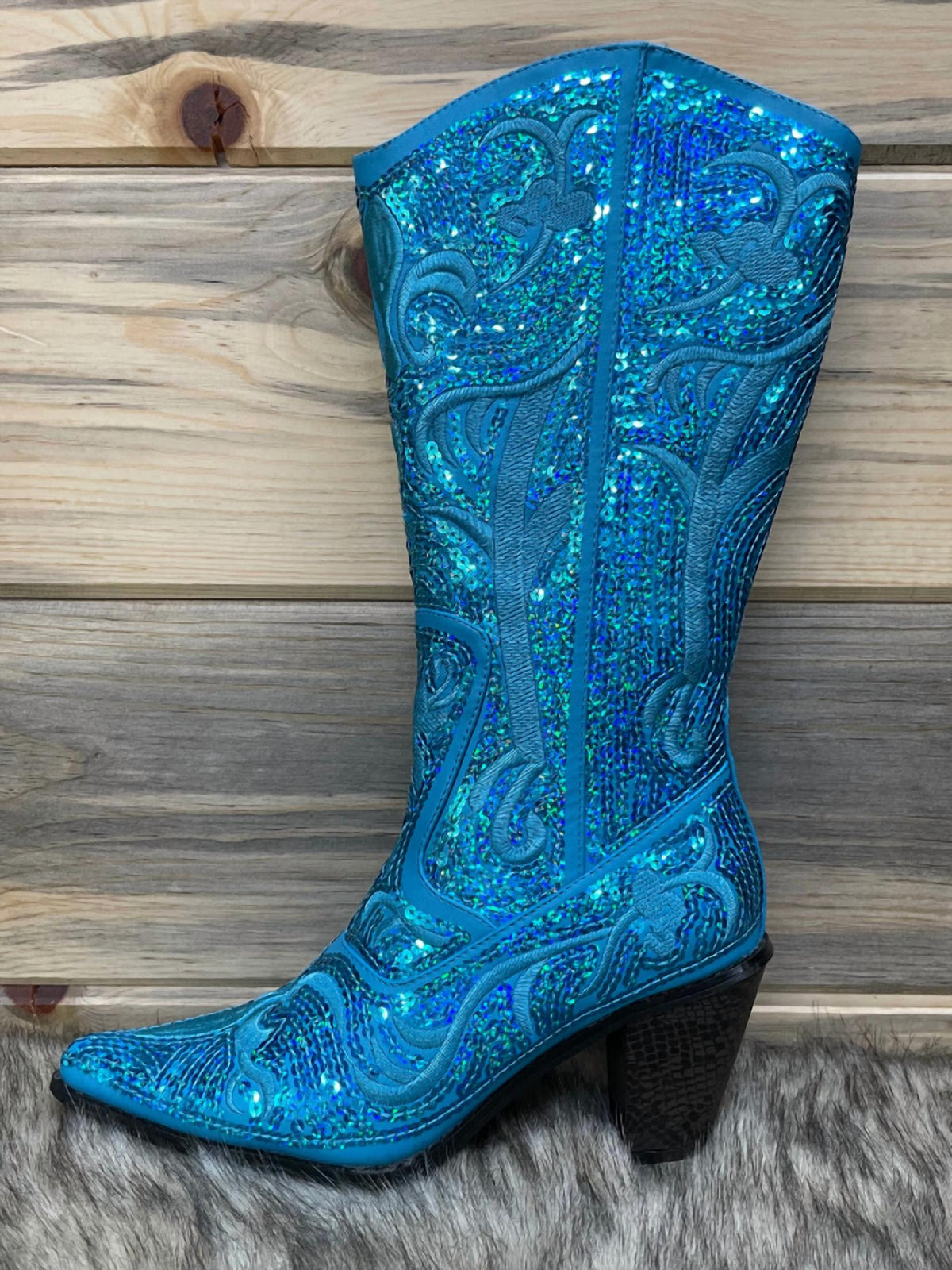 Tall Sequin Boots