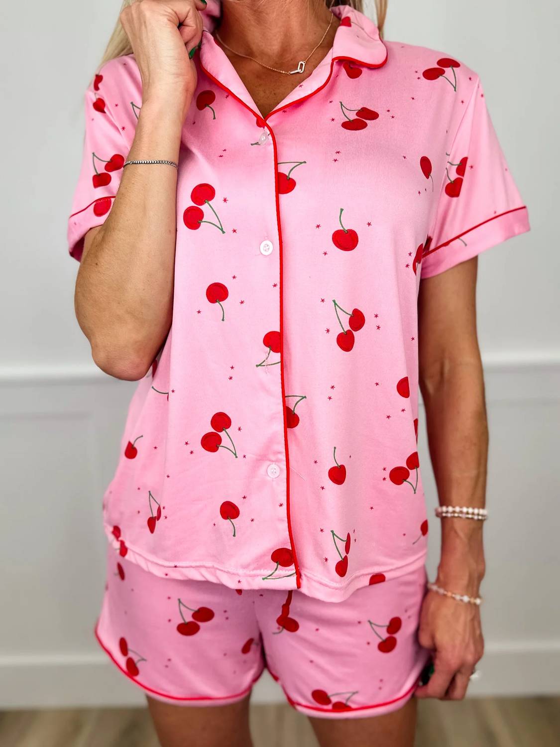 Hello Mello - Cherry Delight Lightweight High-rise Pj Set