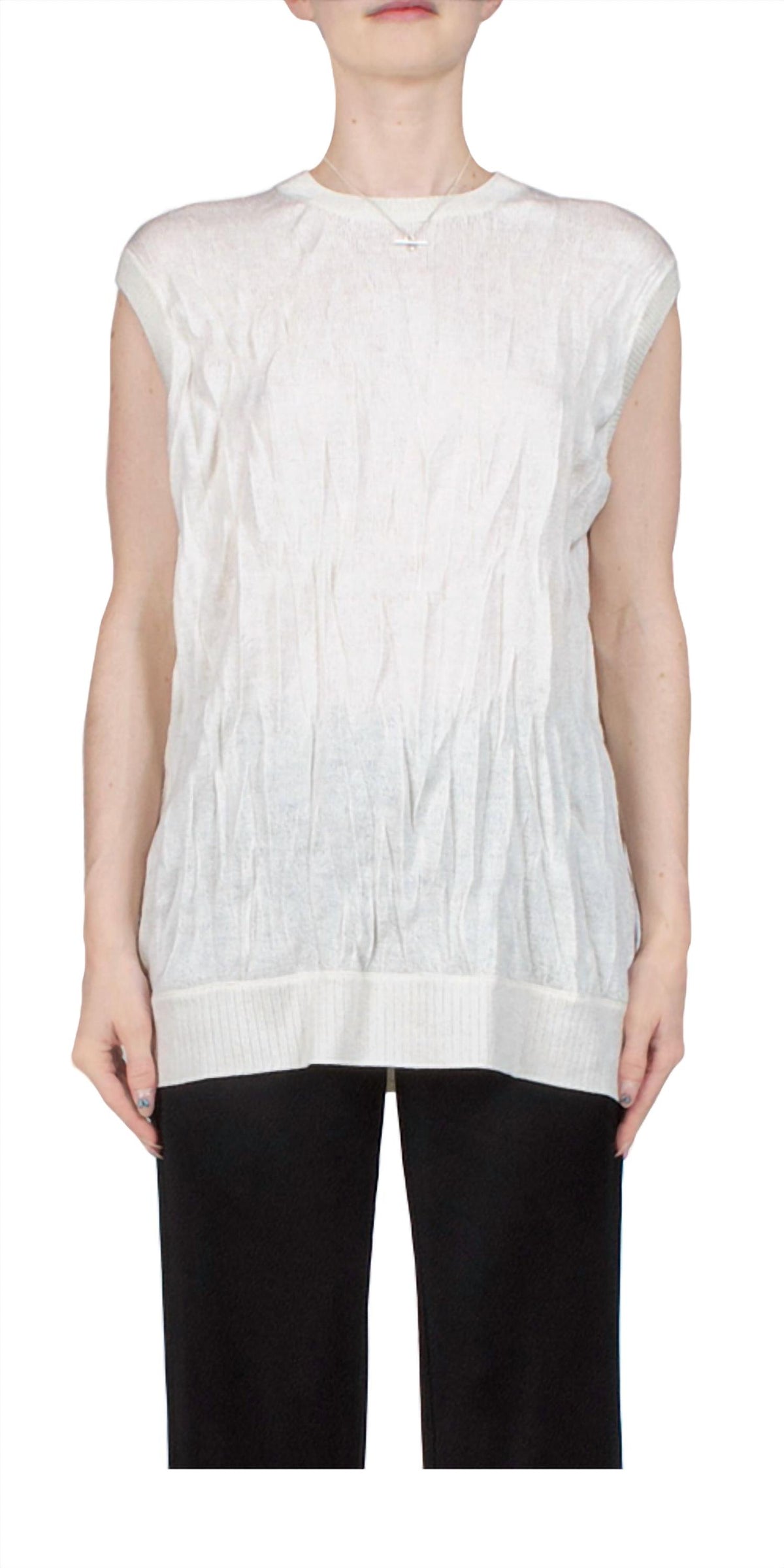 Helmut Lang - Unisex - Sleeveless Crushed Knit Top