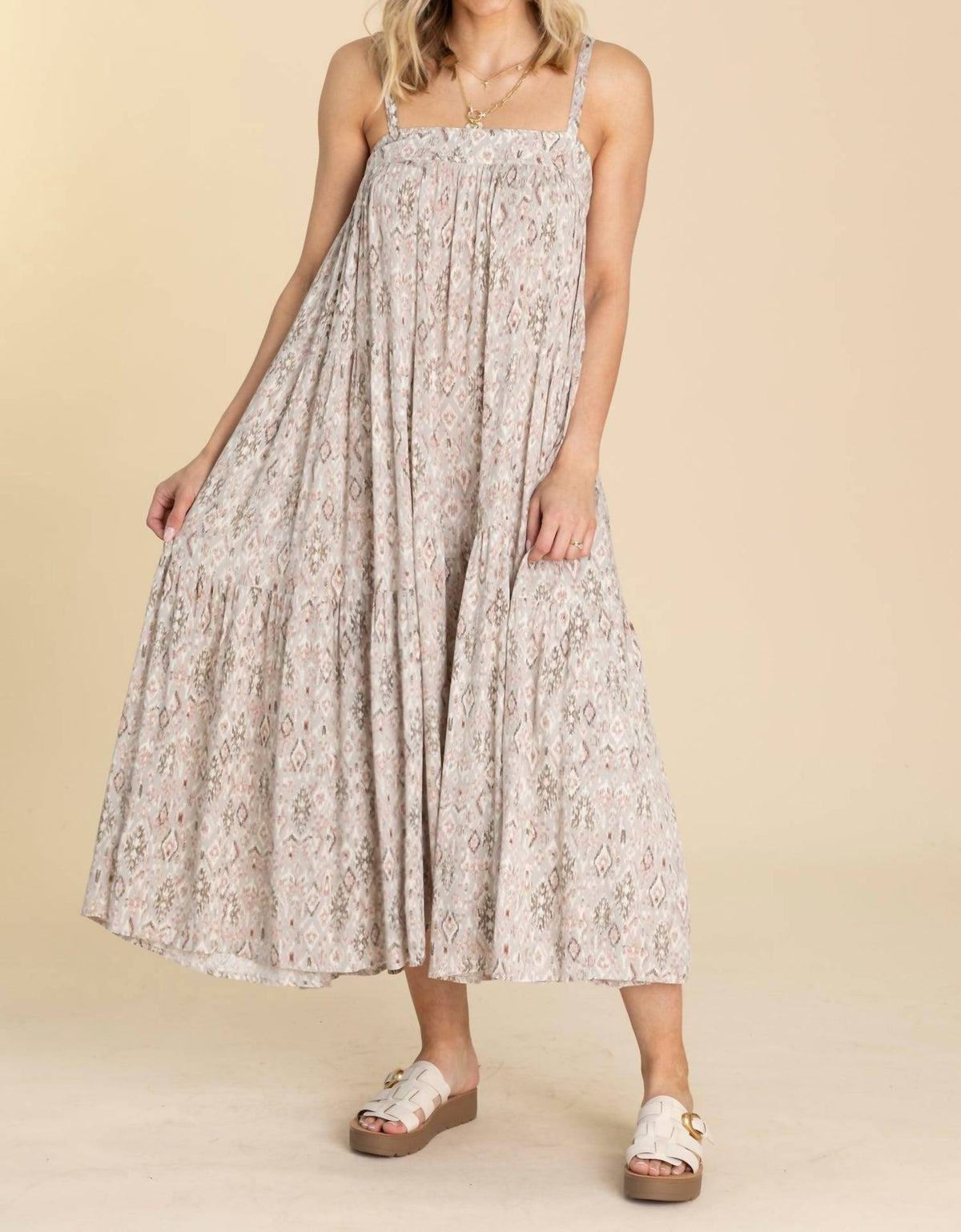 Hem & Thread - Aztec Maxi Tiered Sun Dress