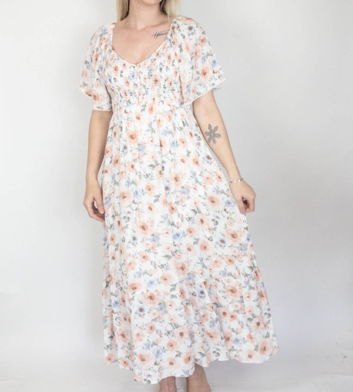 Hem & Thread - Blossom Breeze Floral Maxi Dress