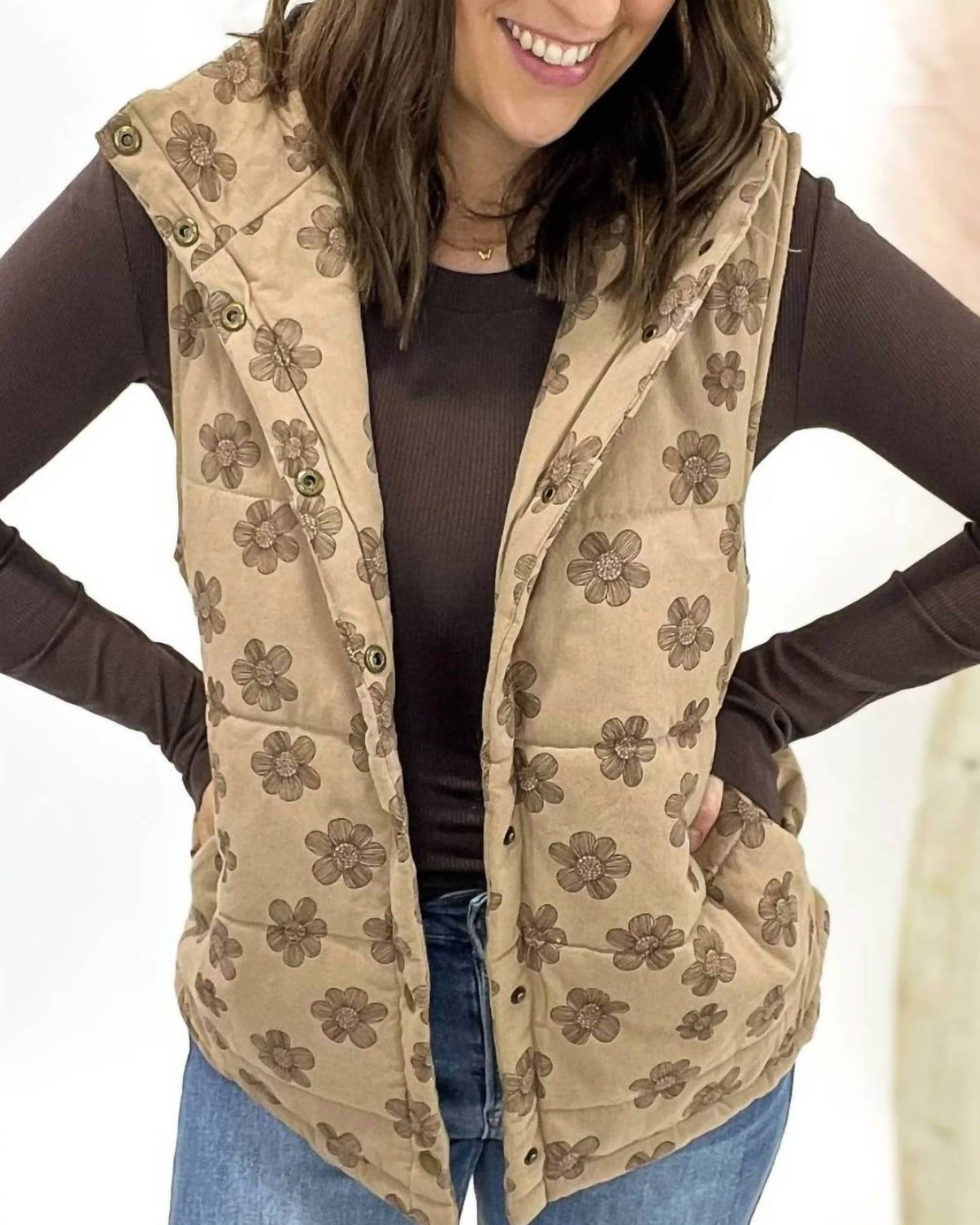 Hem & Thread - Flower Puffer Vest