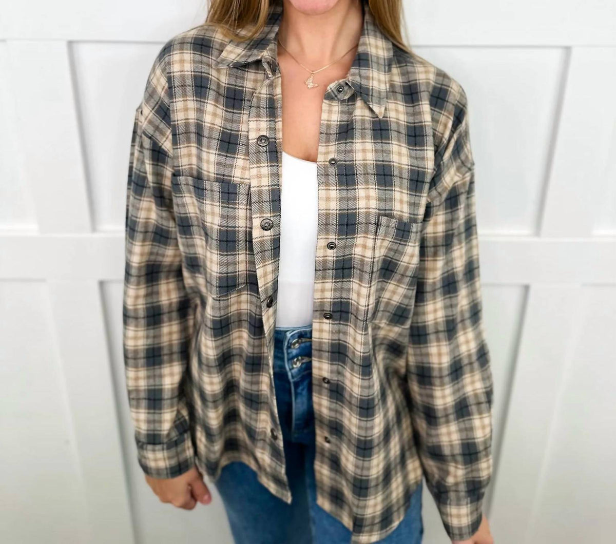 Hem & Thread - Long Sleeve Classic Plaid Flannel Button-up Shirt