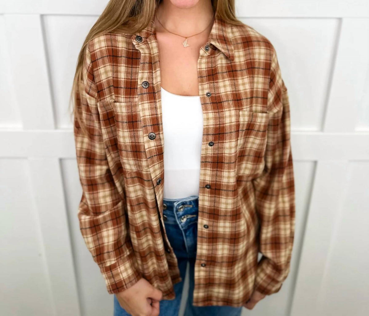 Hem & Thread - Long Sleeve Classic Plaid Flannel Button-up Shirt
