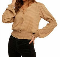 Hem & Thread - Long Sleeve Smocked Top