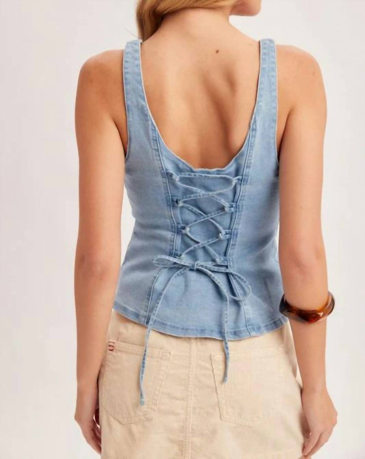 Hem & Thread - Nora Sleeveless Denim Top