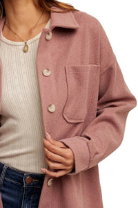 Hem & Thread - Plaid Contrast Long Shacket