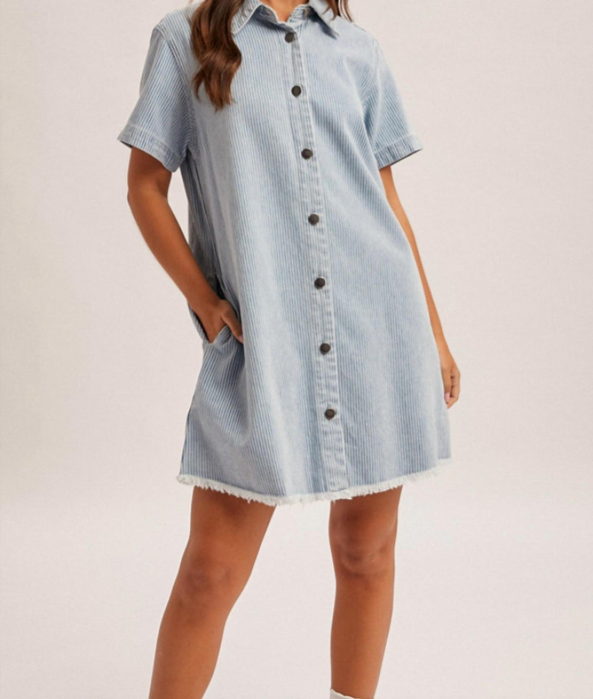 Hem & Thread - Short Sleeve Mini Shirtdress