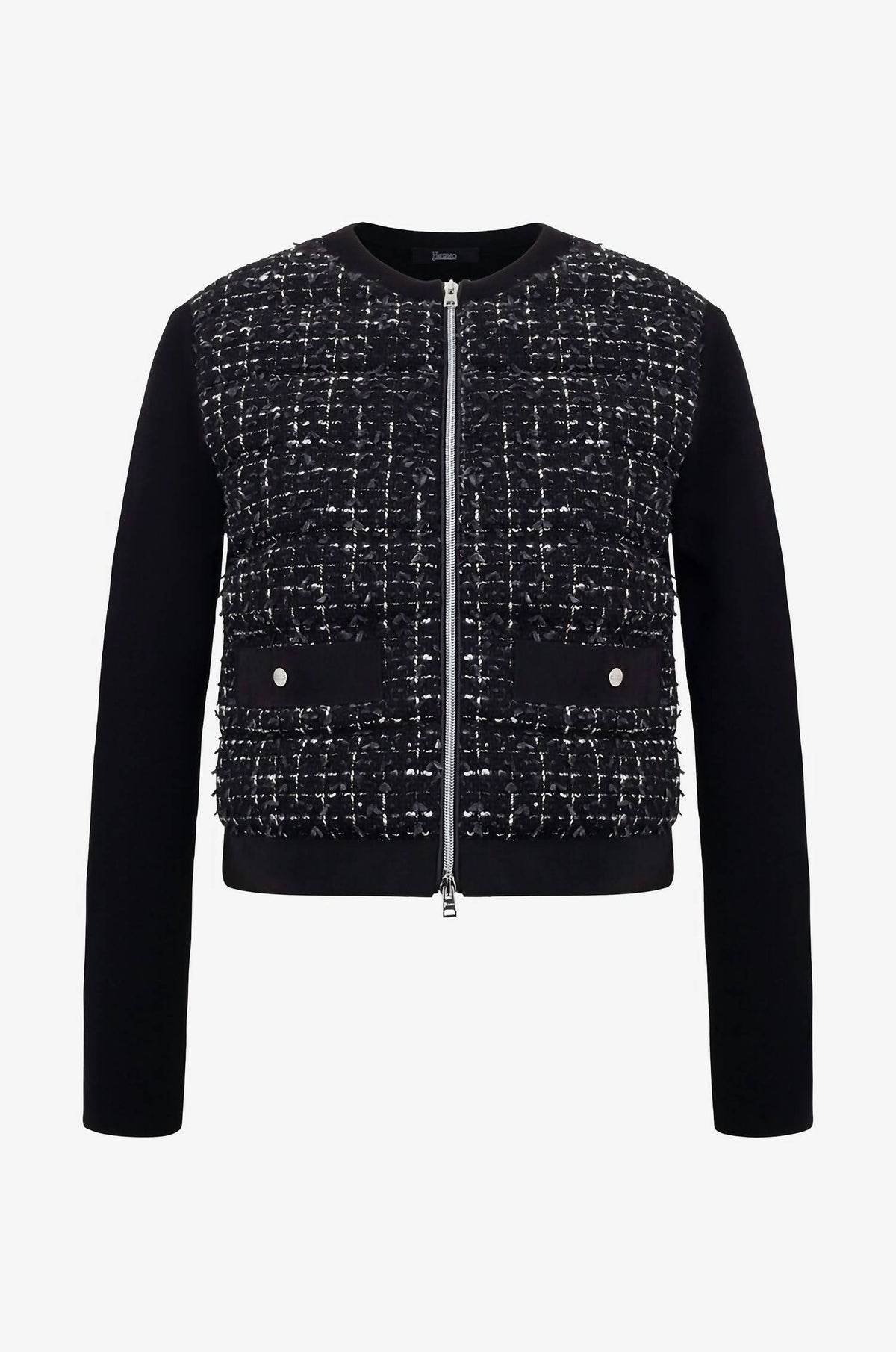 Herno - Chanel Maglia Tessuto Con Piuma Jacket