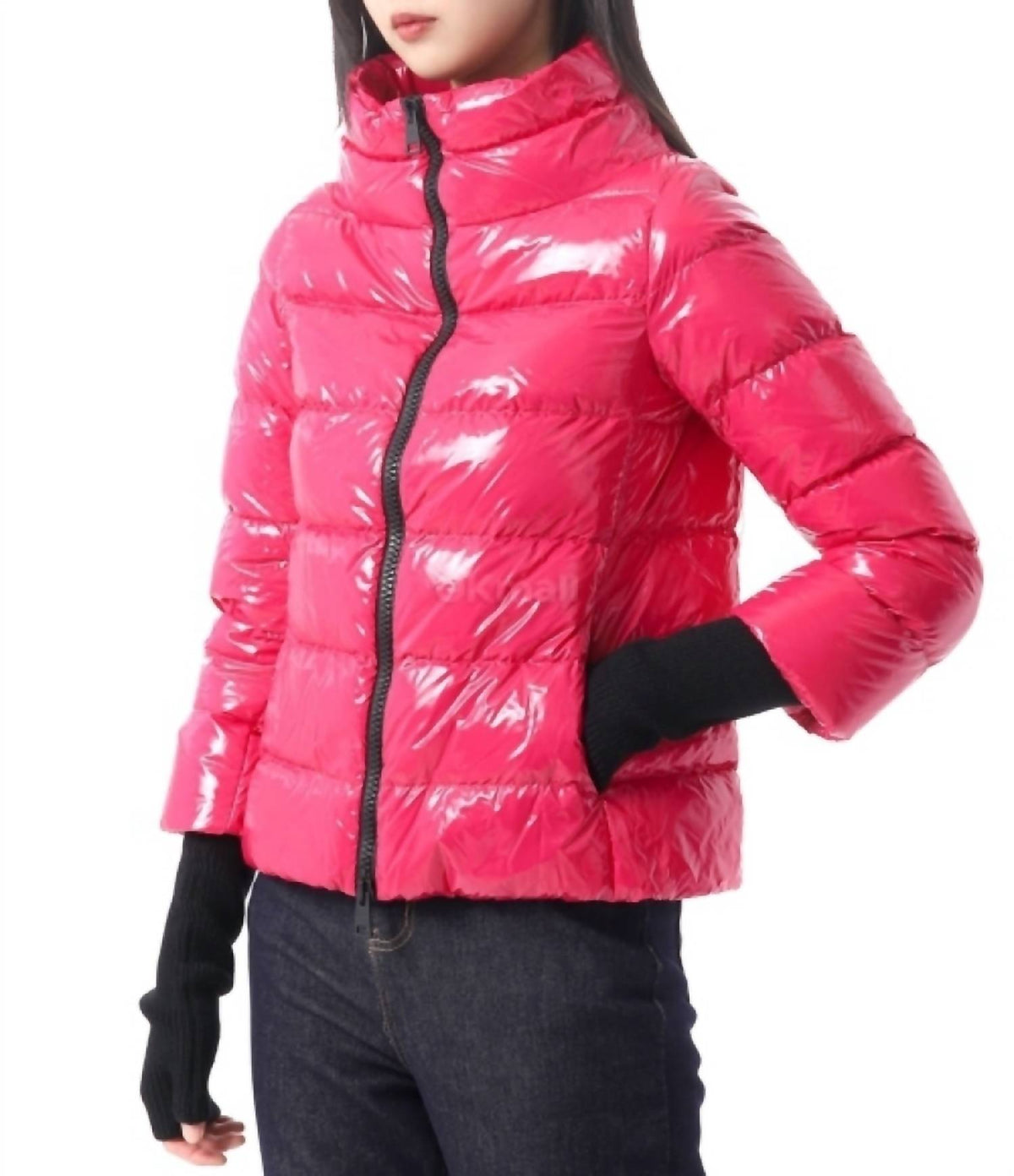 Herno - Glossy Effect Fabric Cape Jacket