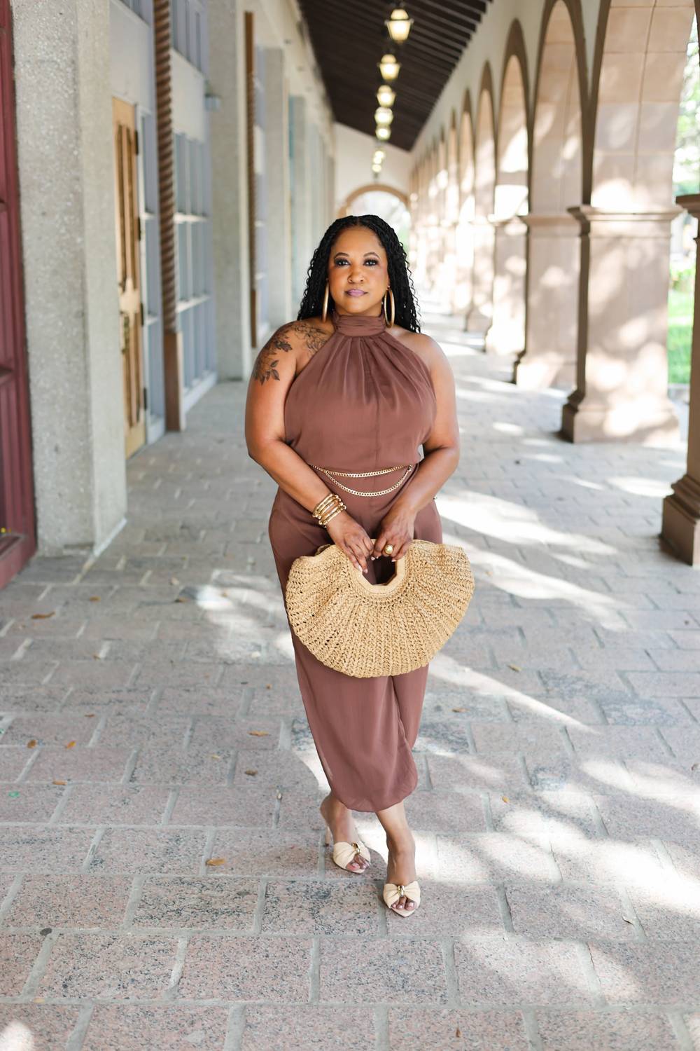 Hers & Mine - Espresso Chiffon Jumpsuit