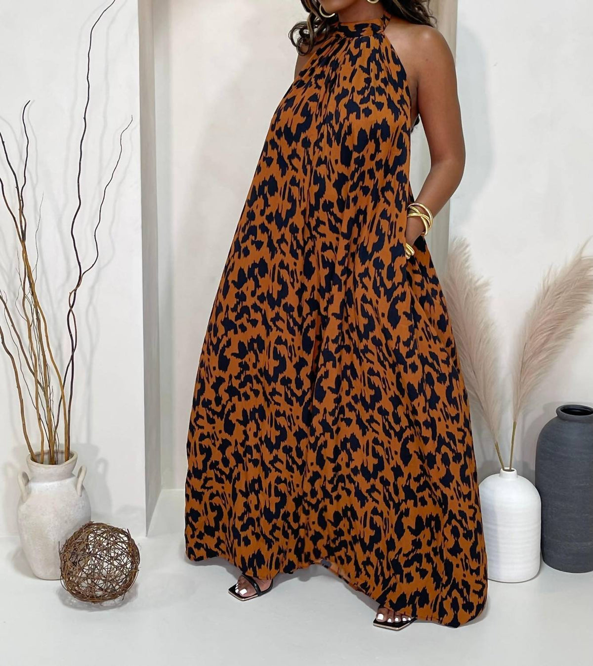 Hers & Mine - Wild Thoughts Leopard Print Jumpsuit