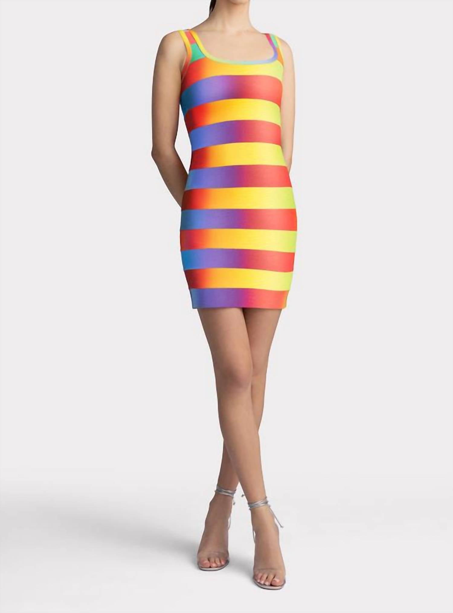 Herve Leger - Rainbow Mini Bandage Dress - clothing - dresses - mini