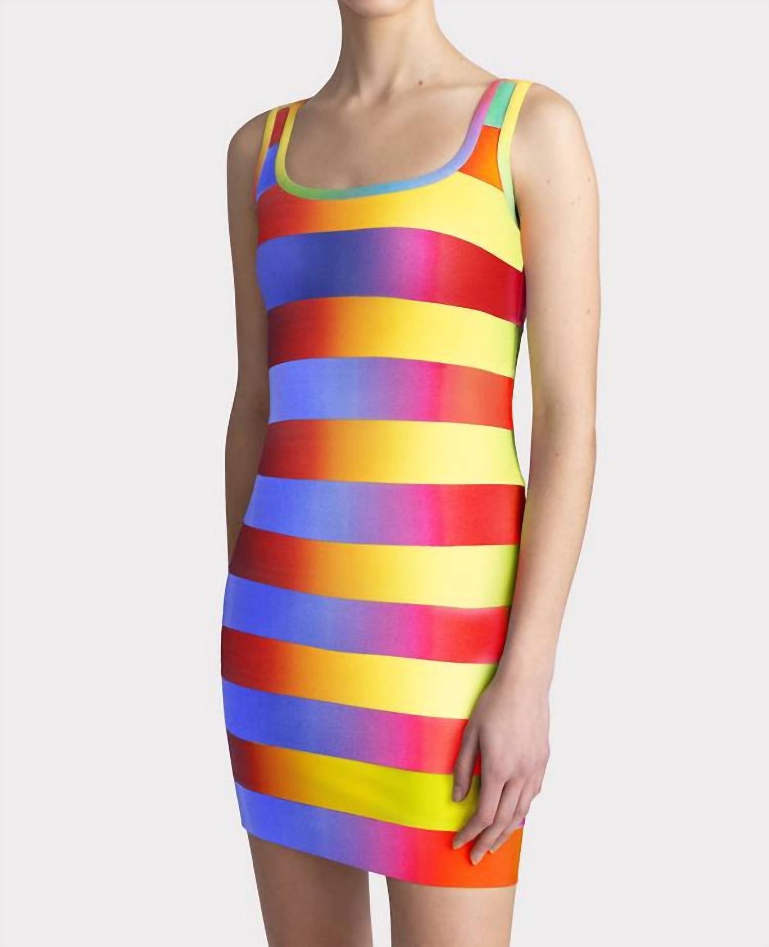 Herve Leger - Rainbow Mini Bandage Dress - clothing - dresses - mini