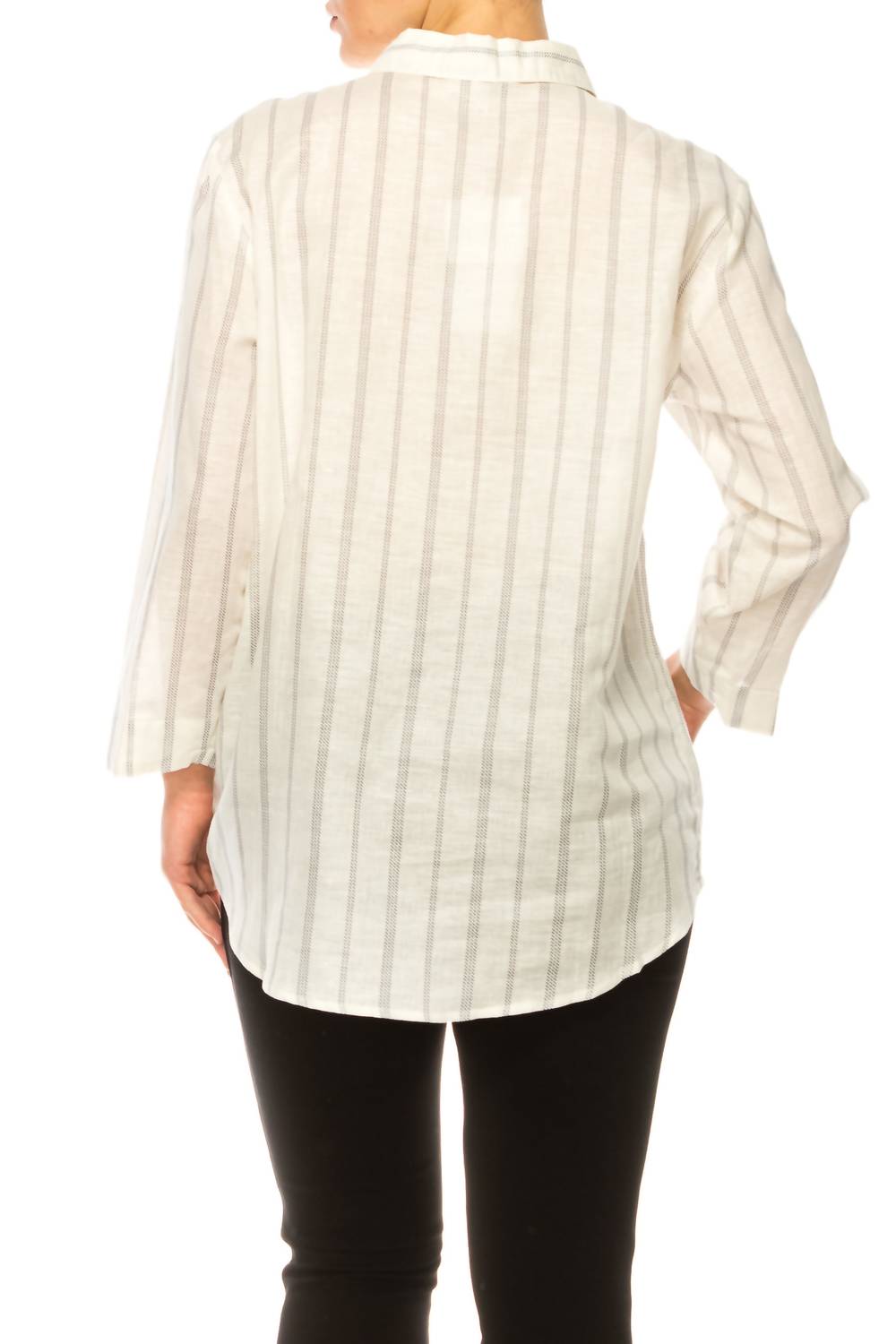 Hester & Orchard - Long Sleeve Button Down Top - blouses - clothing - linen