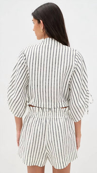 Hevron - Eva Linen Crop Top