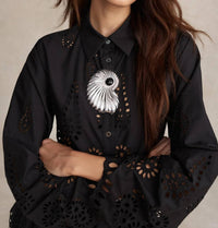 Hevron - Raquel Eyelet Top
