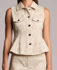 Hevron - Skylar Sleeveless Button-down Top