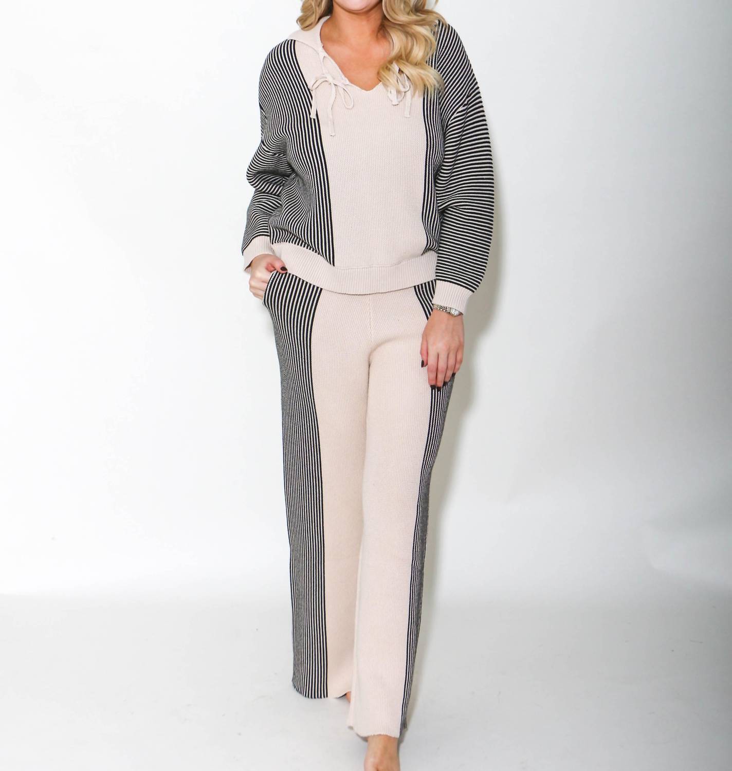 Heyson - Chic Knit Set - beige - clothing - loungewear