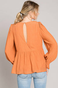 Heyson - Flare Crinkled Blouse