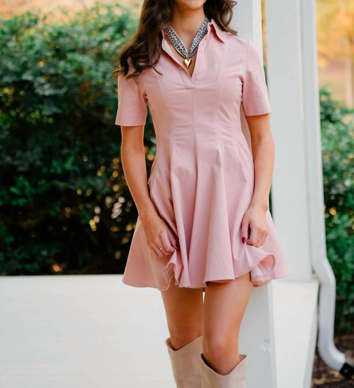 Heyson - Flirty and Flared Collared Dress