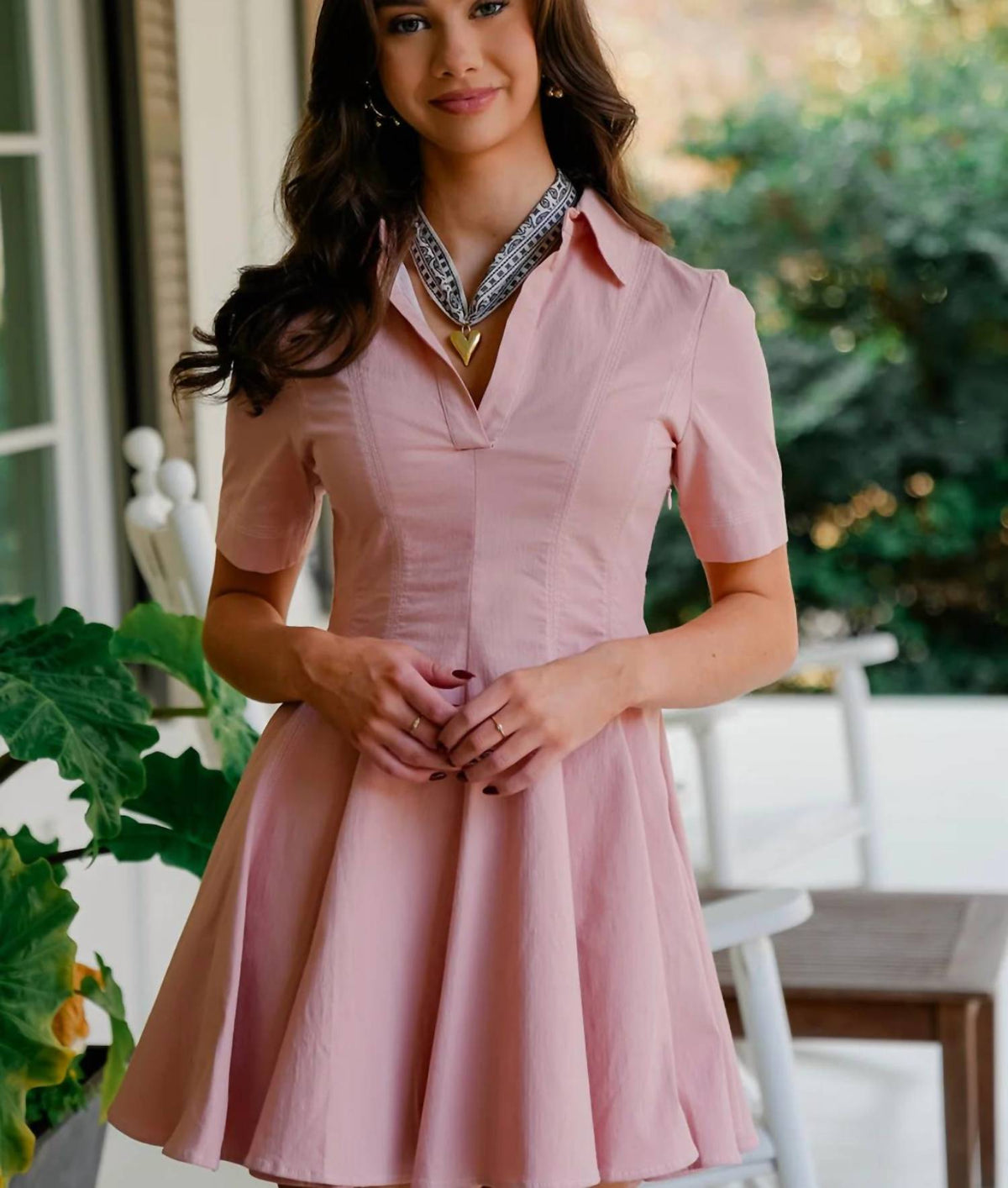 Heyson - Flirty and Flared Collared Dress