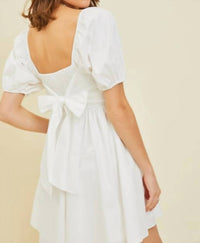 Heyson - Puff Sleeve Babydoll Mini Dress