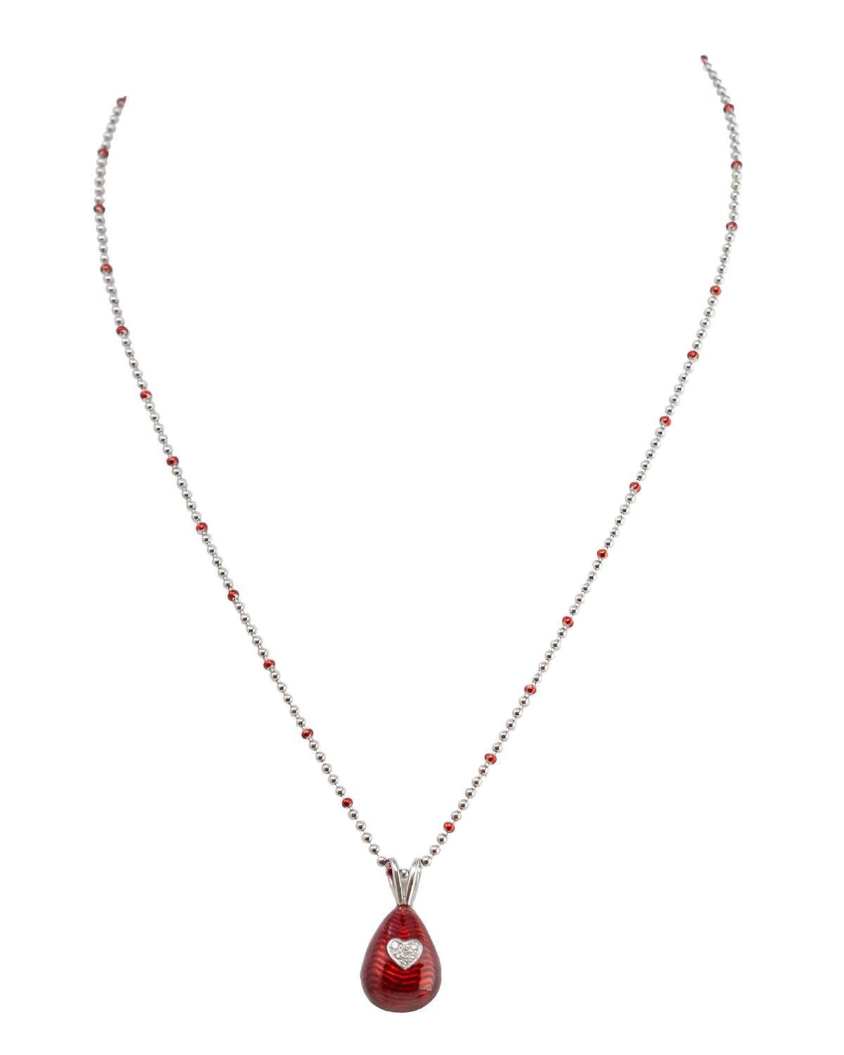 Hidalgo - Women's Egg Pendant Necklace - jewelry - necklaces - red