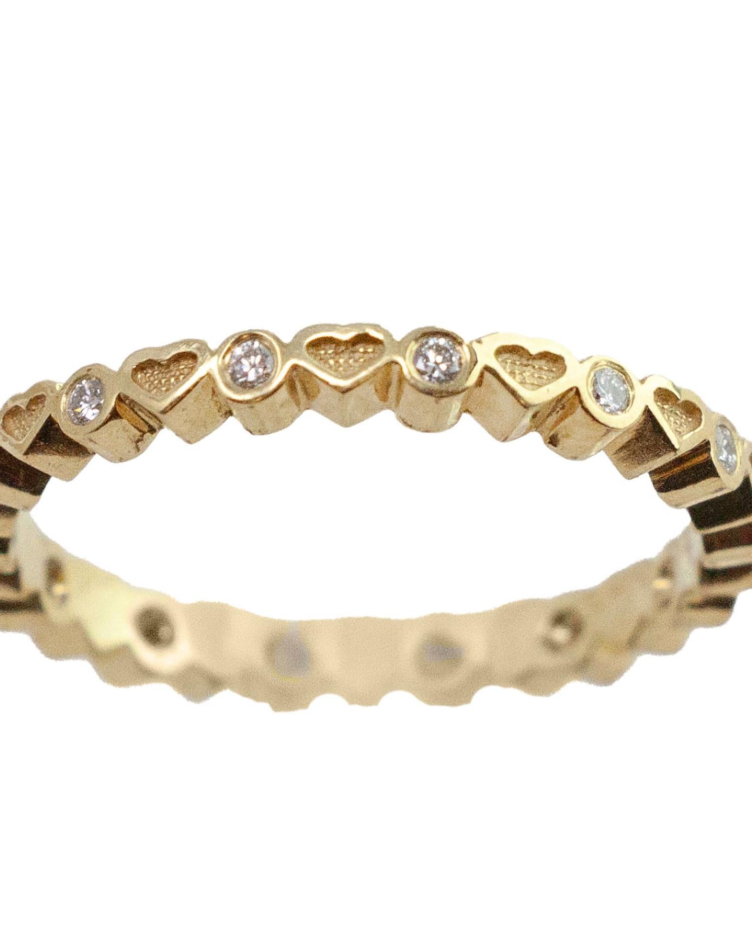 Hidalgo - Women's Heart Band Ring - gold - jewelry - rings