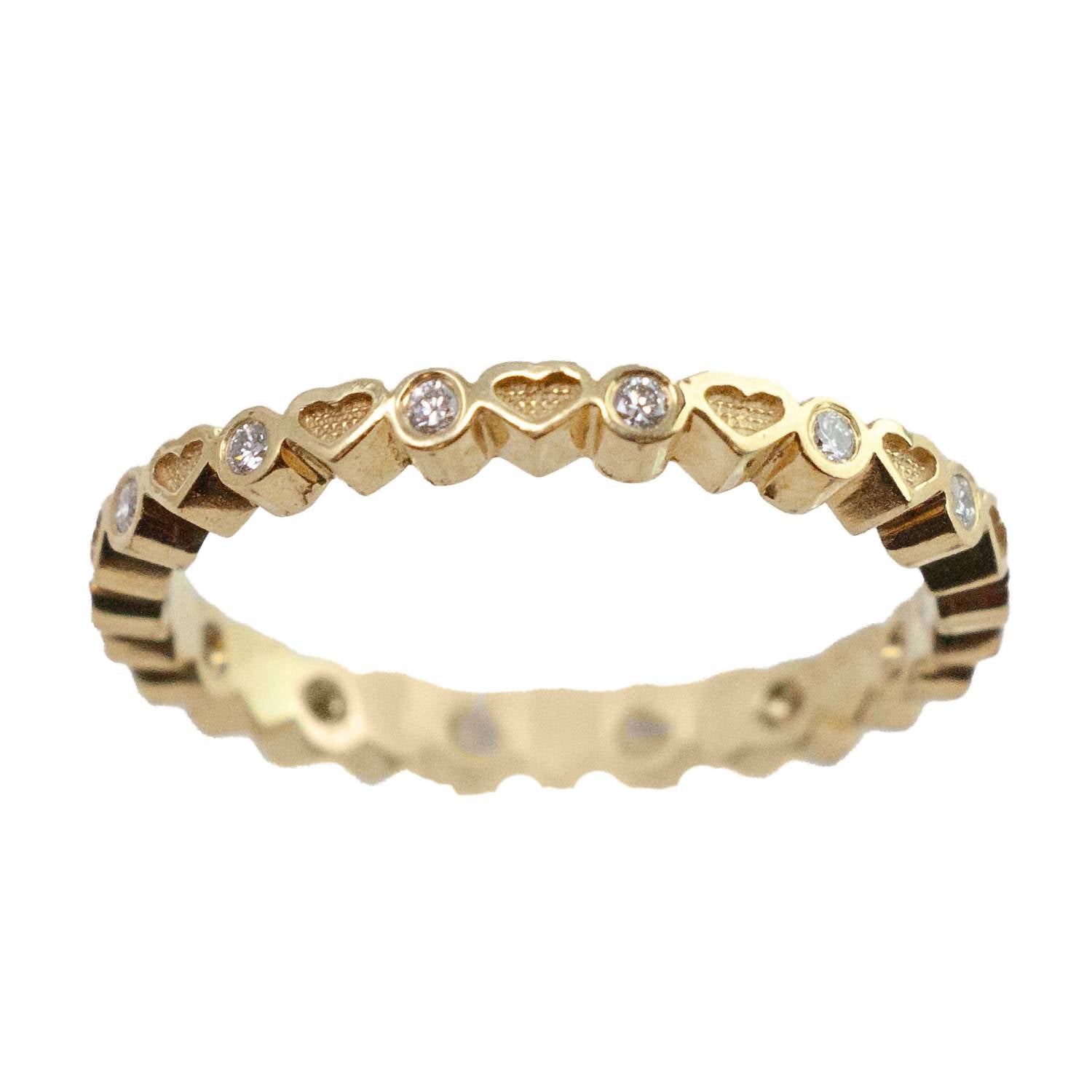 Hidalgo - Women's Heart Band Ring - gold - jewelry - rings