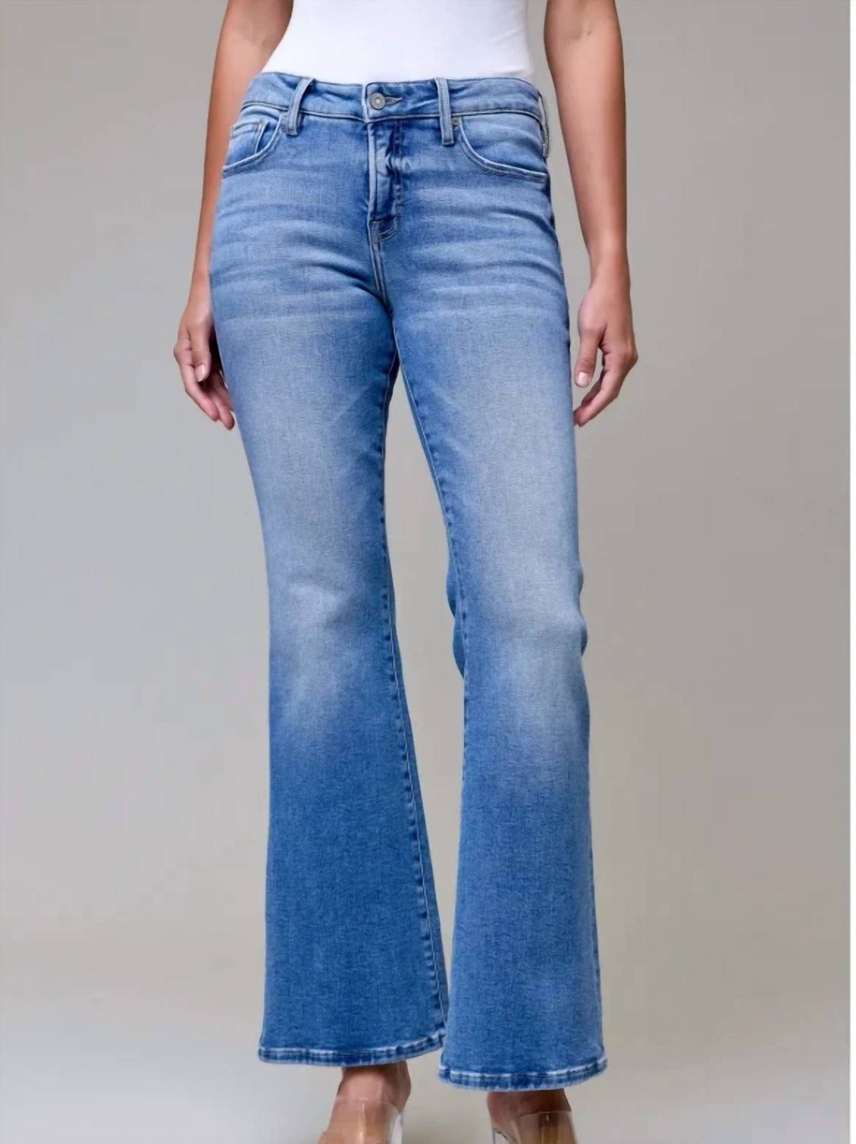 Hidden - Clean Stretch Mid Rise Bootcut Jeans