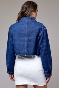 Hidden - Cropped Denim Jacket