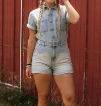 Hidden - Dylan Denim Short Romper