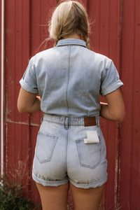 Hidden - Dylan Denim Short Romper