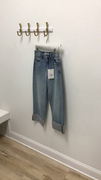 Hidden - ella high rise cropped straight leg - blue - clothing - high - rise