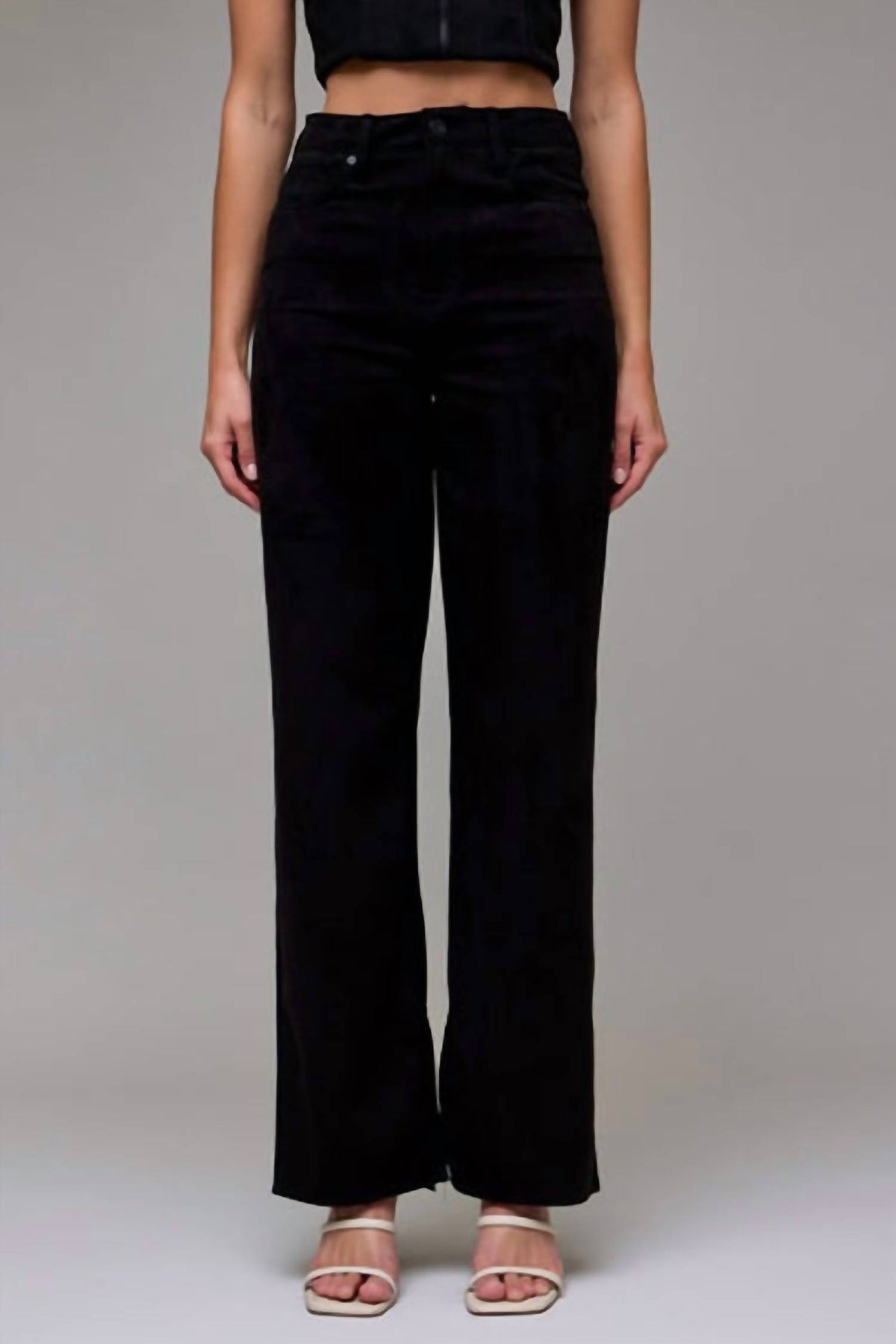 Hidden - Ella Suede Side Slit Pants
