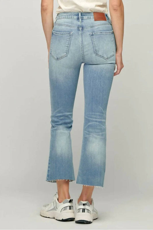 Hidden - Happi Cropped Flare Jeans - blue - clothing - cotton - blend