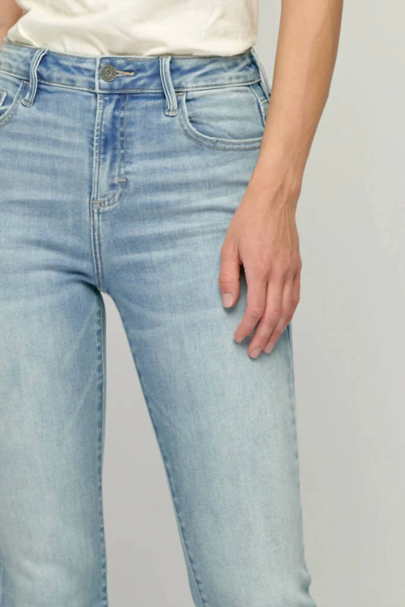 Hidden - Happi Cropped Flare Jeans - blue - clothing - cotton - blend