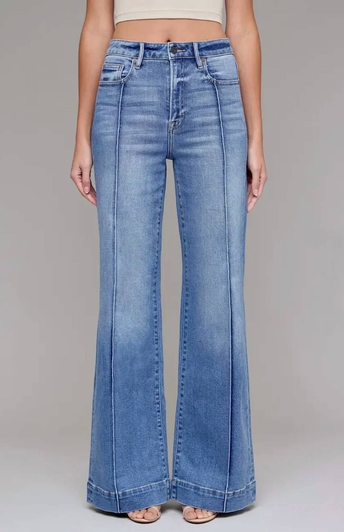 Hidden - Happi Pintuck Flare Jeans