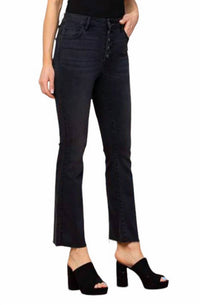 Hidden - High Rise Basic Cropped Flare Jeans