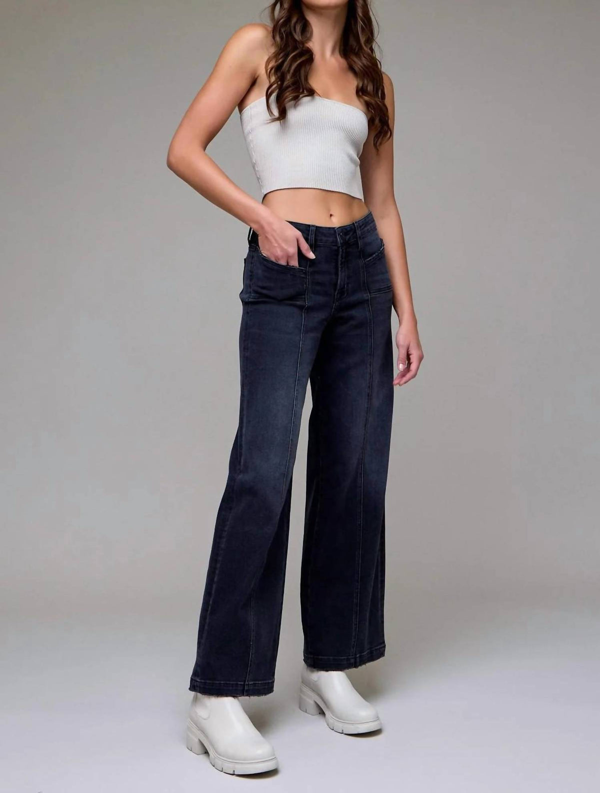 Hidden - Nori Mid Rise Jeans