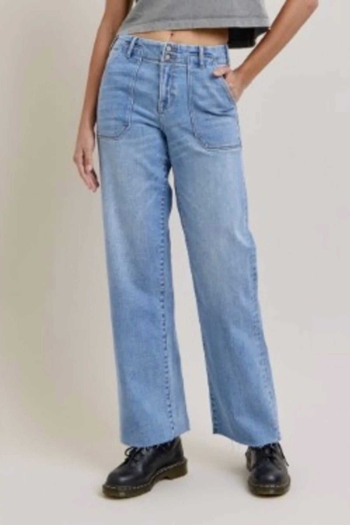 Hidden - PATCH POCKET JEANS