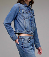 Hidden - Pearl Embellished Trucker Jacket